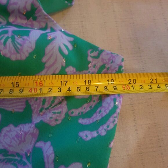 Lilly Pulitzer Rosalynn Ruffle Maxi Dress Beach Floral One Shoulder Size 12 - Picture 14 of 15